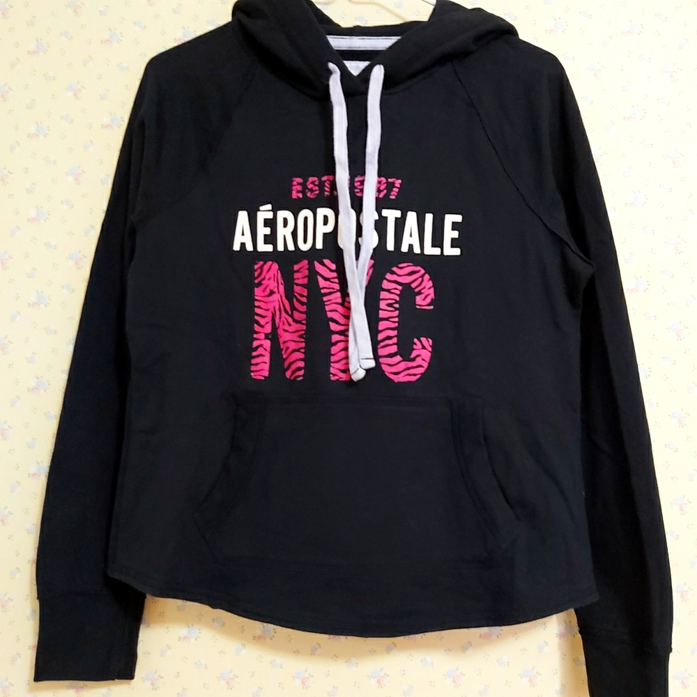 Aeropostale Black Hoodie Size L